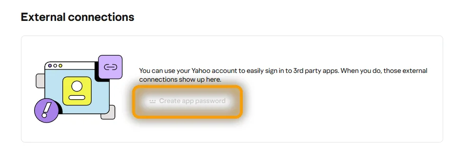 Contul Yahoo: Create app password